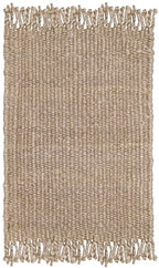 SAFAVIEH Natural Fiber Collection Accent Rug - 2'6" x 4', Grey, Handmade Boho Fringe Woven Jute, Ideal for High Traffic Areas in Entryway, Living Room, Bedroom (NF368C) - color: Grey, size: 2'6" x 4' (Rectangular)