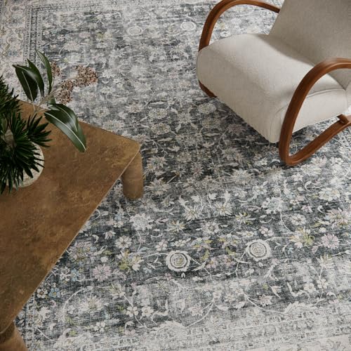 Washable Small Area Rugs for Entryway: Door Mat Indoor Entrance 2x3 Throw Rug Stain Resistant Non-Slip Low Pile Soft Carpets for Kitchen Front Door Indoor Entrance Entry Bedroom - color: Vintage Black, size: 2' x 3' (Rectangular)