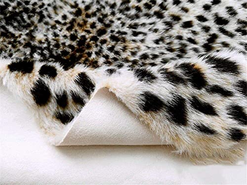 Leopard Print Area Rug Faux Cowhide Skin Fur Non-Slip Cheetah Rug Small Accent Distressed Animal Print Hide Mat Floor Carpet for Door Mat Entryway Bedrooms Laundry Room Decor 3.3x2.95Ft, Leopard - color: Beige Leopard 39.4"l X 35.4" W