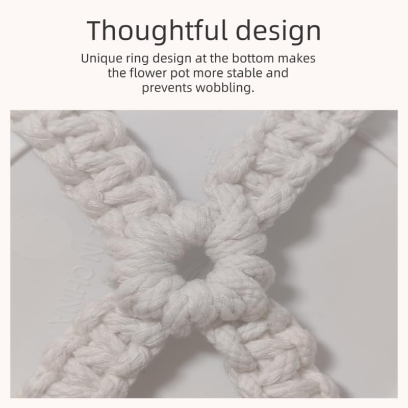 35 inch Macrame Plant Hanger for 5-10 Pot Indoor wall Window Boho Long Crochet White Rope Hanging Planters for Plant Holder Outdoor (Ivory2) - color: Ivory2