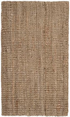 SAFAVIEH Natural Fiber Collection Area Rug - 2'6" x 4', Natural & Grey, Handmade Jute, Farmhouse Style, Chunky Textured Thick Pile (NF447M) - color: Natural/Grey, size: 2'6" x 4' (Rectangular)