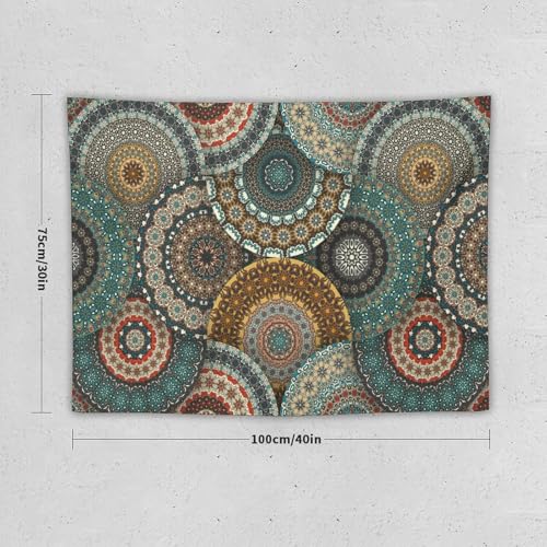 KANEPE Mandala Abstract Tapestry Indian Boho Hippie Pattern Wall Hanging Tapestries Home Decor for Living Room Bedroom Apartments Farmhouse Dorm,40inx30in (102×76cm)【Small】 - color: Boho-1, size: 40Wx30L