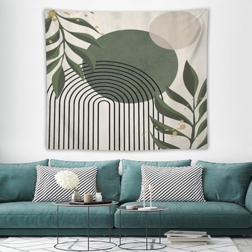 Boho Leaf Tapestry,Mid Century Abstract Leaves Tropical Palm Botanical Modern Minimalist Wall Hanging Neutral Home Decor Art for Living Room Bedroom Dorm 40"x30" - color: Boho Leaf-19, size: W40xL30in