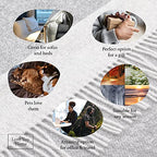 LYHome Merino Wool Blanket - Warm Throw for Cold Weather, Warmest Travel Outdoor Camping Blankets, Picnic Army and Military Throws, Comforter Soft & Cozy (55" x 79" Grey - Light Grey Double-Sided) - color: Grey - Light Grey Double-sided