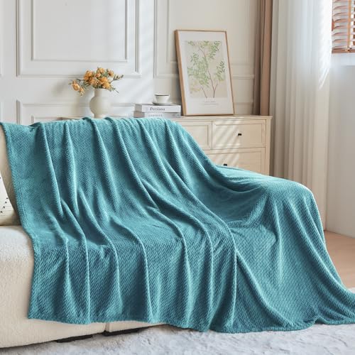NEWCOSPLAY Super Soft Twin Blanket Dark Blue Premium Silky Flannel Fleece Leaves Pattern Lightweight Bed Blanket All Season Use (Dark Blue, Twin(60"x80")) - color: Dark Blue, size: Twin(60"x80")