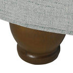 HomePop 25" Button Tufted Round Storage Ottoman - Light Blue - color: Light Blue