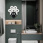 G Ganen Animal Decorative Toilet Paper Holders - Tissue Paper Storage Stand | Wall Mount Iron Tissue Basket, Sheep Art Decoration | Bathroom House Office Décor Tissue Paper Rolls Storage Shelf (Sheep)
