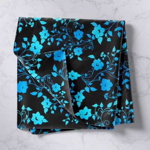 Feelyou Jacquard Tapestry Damask Wall Art Retro Hippie Flower Wall Hanging Blanket for Living Room Bedroom Vintage Boho Plant Floral Home Decor Small 51"x59" Black Green - color: Black Green, size: Small
