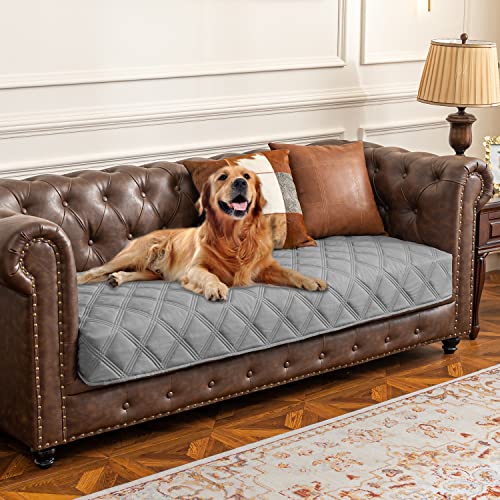 Ameritex Waterproof Dog Bed Cover Pet Blanket with Anti-Slip Back for Furniture Bed Couch Sofa - color: Lightgrey, size: 30x60 Inch (Pack of 1)