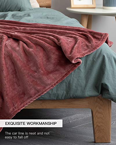 KMUSET Fleece Blanket Twin Size Coral Lightweight Super Soft Cozy Luxury Bed Blanket Microfiber - color: Coral, size: Twin(60"x80")