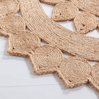 SAFAVIEH Natural Fiber Round Collection 8' Round Natural NFB246A Handmade Boho Country Charm Jute Area Rug - size: 8' (Round)
