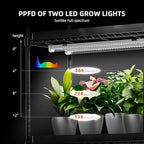 Spider Farmer 2026 Plant Stand with Grow Lights, 6-Tier Plant Shelf with 10Pcs 3ft Full Spectrum 220W Led Lamp and Grow Tent, for Veg Seed Starting Plants Growth Greenhouse 5000K 43Lx16Dx71H (Update) - size: L-43x16x71in