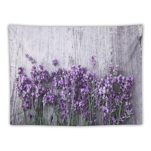 Houselerax Lavender Floral Tapestry,Rustic Spring Purple Flower Wall Hanging for Bedroom Living Room Dorm Decor, 40"x30" - color: Lavender Floral-1, size: W40xL30in
