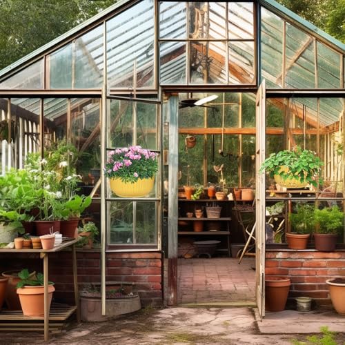 RooTrimmer Hanging Planters 9/10/11 Inch for Indoor Plants, 3 Pack Plant Hanger Outdoor with Drainage Holes, Self Watering Hanging Basket Flower Pot for Garden Home Decor, Yellow - color: Yellow