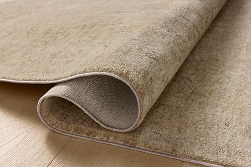 Loloi Magnolia Home by Joanna Gaines Junie Collection JUE-02 Oatmeal/Smoke 2'-7" x 8'-0", .38 Pile Height, Runner Rug - color: Oatmeal / Smoke, size: 2'7" x 8' (Rectangular)