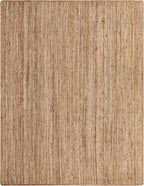 Rugs.com Hand Braided Jute Rug – 9' x 12' Natural Flatweave Rug Perfect for Living Rooms, Large Dining Rooms, Open Floorplans - size: 9' x 12' (Rectangular)