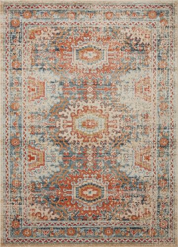 Loloi Jocelyn Collection JOC-03 Mist/Multi 2'-3" x 4'-0" .38" Thick Accent Rug - color: Mist / Multi, size: 2'3" x 4' (Rectangular)