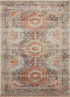 Loloi Jocelyn Collection JOC-03 Mist/Multi 4'-0" x 6'-0" .38" Thick Accent Rug - color: Mist / Multi, size: 4' x 6' (Rectangular)