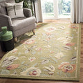 SAFAVIEH Blossom Collection 5' x 8' Green/Multi BLM785A Handmade Floral Premium Wool Area Rug - size: 5' x 8' (Rectangular)
