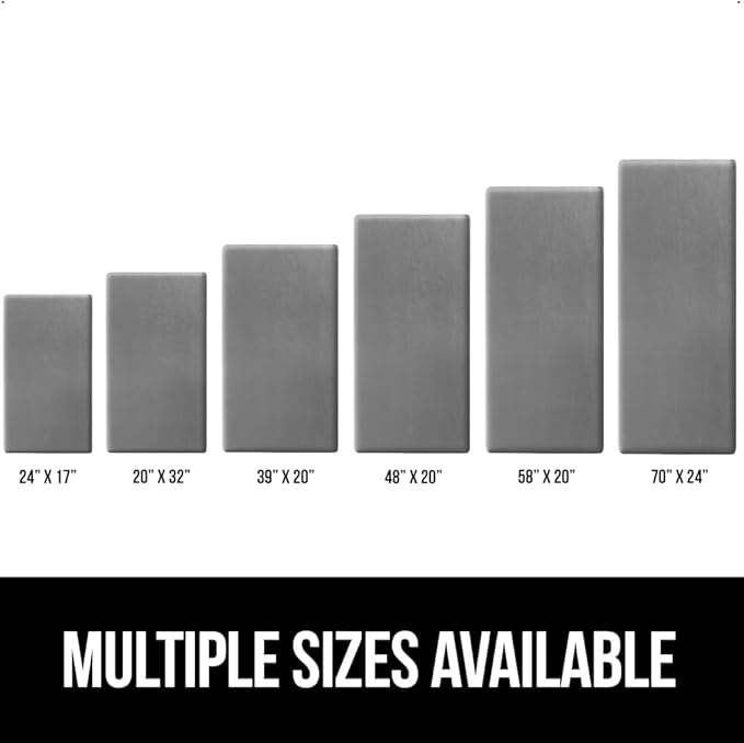 GORILLA GRIP Comfortable Cushioned Kitchen Mats for Floor, 70x24, Waterproof and Stain Resistant Soft Top, 3/4 Inch Thick Ergonomic Standing Desk Anti Fatigue Mat, Foam Supports Ankles and Feet, Grey