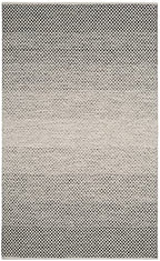 SAFAVIEH Montauk Collection Accent Rug - 4' x 6', Black & Ivory, Handmade Cotton, Ideal for High Traffic Areas in Entryway, Living Room, Bedroom (MTK601A)