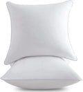 FAVRIQ 26 x 26 Euro Pillow Inserts - 26 Inch Decorative Throw Pillows for Couch Bed Sofa with 100% Cotton Cover - Pack of 2