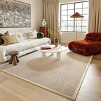 Rugs USA Patricia Ivory, 8'6" x 11'6", Solid, Jute & Wool, Soft and Textured, High Traffic, Stain Resistant, Easy Clean, Durable Area Rug for Bedroom, Living Room, Dining Space, Den, Foyer, Entryway - size: 8'6" x 11'6" (Rectangular)