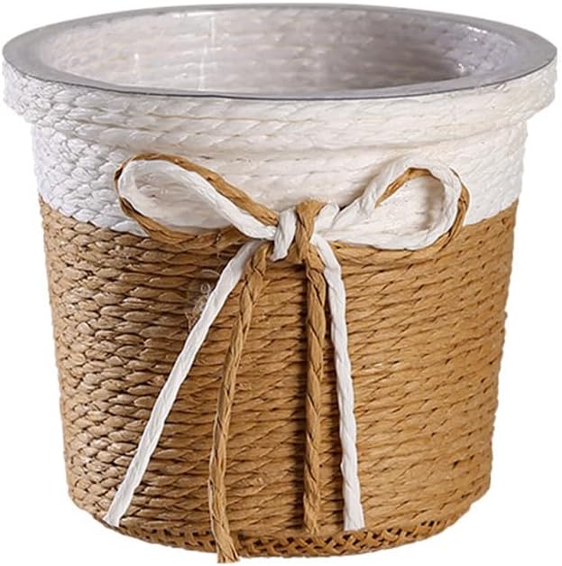 Ochine Small Plant Basket for Plants, Modern Storage Basket Decorative Natural Rope Basket, Flower Pot Table Indoor Planters, Small Storage Organizer Basket Rustic Home Decor