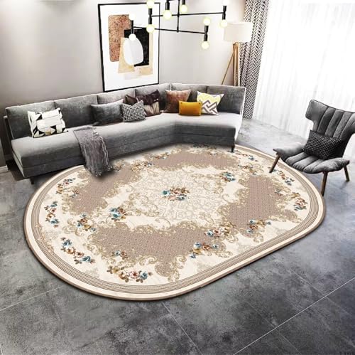 Boho Rug Vintage Medallion Area Rug Washable Distressed Floral Carpet for Living Room Bedroom Kitchen