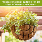 Legigo 6 Pack 10 Inch Hanging Basket Coco Liners Replacement, 100% Natural Round Coconut Coco Fiber Planter Basket Liners for Hanging Basket Flowers/Vegetables - color: 6pcs, size: 10 Inch