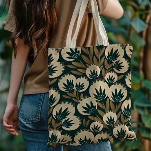 Boho Style Canvas Bag for Women Boho Fashion Tote Bag for Bohemian Lover - color: Midnightbloom Bag