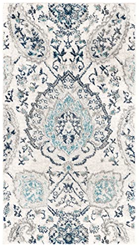 SAFAVIEH Madison Collection Accent Rug - 2'3" x 4', Cream & Light Grey, Glam Paisley Design, Non-Shedding & Easy Care, Ideal for High Traffic Areas in Entryway, Living Room, Bedroom (MAD600C) - color: Cream/Light Grey, size: 2'3" x 4' (Rectangular)