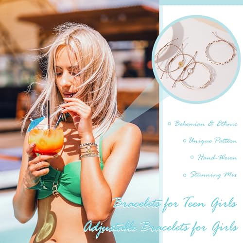 choice of all String Bracelets for Women Boho Wave Surfer Beach Wear Cute Bracelets Set Summer Friendship Jewelry Accessories Beach Stuff - color: B3:purple beach surfer bracelets
