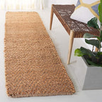 SAFAVIEH Natural Fiber Collection Runner Rug - 2'3" x 9', Natural, Handmade Farmhouse Fringe Jute, Ideal for High Traffic Areas in Living Room, Bedroom (NF731A) - size: 2'3" x 9' (Runner)