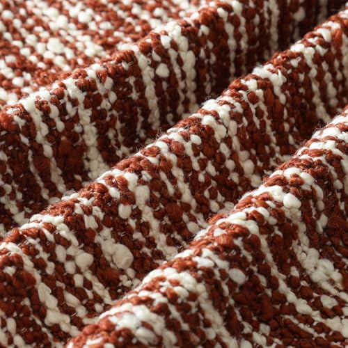 Artscope Throw Pillow Cover 16x16 Inch Set of 2 Super Thick Pillow Cover Decorative Boucle Textured Morden Neutral Italian Style Pillowcase for Bedroom Living Room Couch Sofa Home Décor-Rust - color: Rust, size: 16" x 16" (Pack of 2)