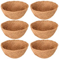 Legigo 6 Pack 14 Inch Hanging Basket Coco Liners Replacement, 100% Natural Round Coconut Coco Fiber Planter Basket Liners for Hanging Basket Flowers/Vegetables - color: 6pcs, size: 14 Inch