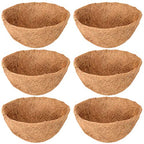 Legigo 6 Pack 14 Inch Hanging Basket Coco Liners Replacement, 100% Natural Round Coconut Coco Fiber Planter Basket Liners for Hanging Basket Flowers/Vegetables - color: 6pcs, size: 14 Inch