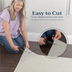 Veken Runner Rug Pad Gripper for Hardwood Floors, Non Slip 2.5x13 Ft Rug Pads for Area Rugs, Thick Rug Grippers for Tile Floors, Under Carpet Anti Skid Mat, Keep Your Rugs Safe and in Place - size: 2'6" x 13' (Rectangular), style: White