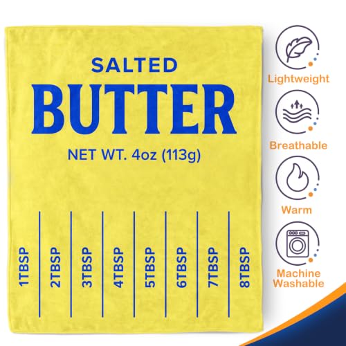Aimego Salted Butter Flannel Blanket Funny Food Theme Soft Throw Blanket Novelty Gift for Baking Lovers Cozy Couch Bed Sofa Nap Blanket 50x60 Inch Home Decor - color: A-panda Blanket