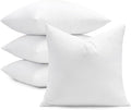 puredown® 26x26 Feather Down Pillow Inserts, 4 Pack Euro Pillow Inserts for Couch, Chairs, Office, Apartments