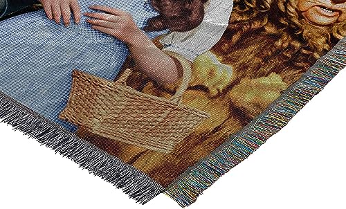 NORTHWEST Warner Brothers Wizard of Oz, 'Group' Woven Tapestry Throw Blanket, 48" x 60", Multi Color
