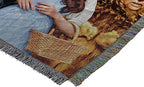 NORTHWEST Warner Brothers Wizard of Oz, 'Group' Woven Tapestry Throw Blanket, 48" x 60", Multi Color