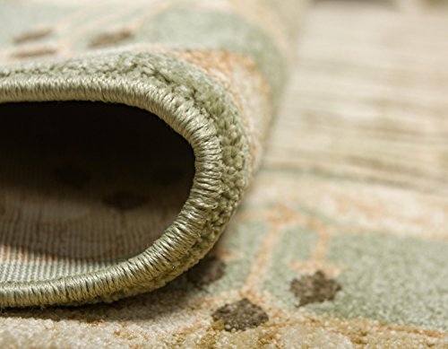 Unique Loom Edinburgh Collection Area Rug - Canmore (5' 1" x 8' Rectangle, Light Green/ Cream) - color: Light Green/Cream, size: 5'1" x 8' (Rectangular)
