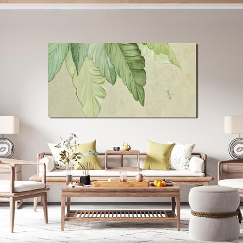Canvas Wall Art Decor Modern Green Wall Art Prints Wall Art Pictures for Living Room Art Work for Wall Decor Boho Botanical Wall Art Decorations Artwork for Walls Bedroom Office Decor 20" X 40" - color: XY-01A, size: 40"L x 20"W