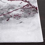 SAFAVIEH Craft Collection Runner Rug - 2'3" x 8', Grey & Wine, Modern Abstract Design, Non-Shedding & Easy Care, Ideal for High Traffic Areas in Living Room, Bedroom (CFT877S) - color: Grey/Wine, size: 2'3" x 8' (Runner)