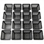 16 Pcs 9 Inch Square Aquatic Plant Baskets for Hydroponics Water Garden Plant Pots Black Plastic Mesh Basket Plastic Mesh Pond Containers for Live Aquarium Plants - style: 9" Square-16 PCS