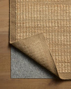 Loloi Amber Lewis Lilah Collection LIH-01 Natural/Bark 2'-6" x 7'-6" Runner Rug Jute, Wool, Cotton, Neutral, Living, Bedroom, Dining, Rug - color: Natural / Bark, size: 2'6" x 7'6" (Rectangular)