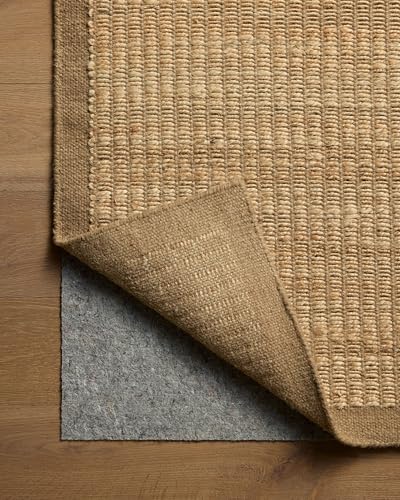 Loloi Amber Lewis Lilah Collection LIH-01 Natural/Bark 2'-6" x 7'-6" Runner Rug Jute, Wool, Cotton, Neutral, Living, Bedroom, Dining, Rug - color: Natural / Bark, size: 2'6" x 7'6" (Rectangular)