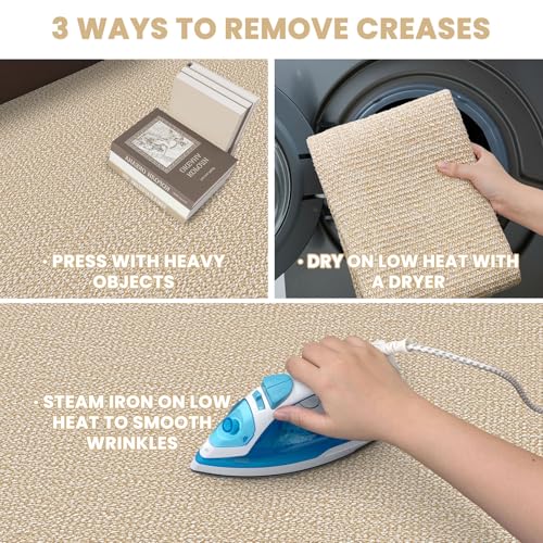 EARTHALL Washable Area Rug 2x3 Ft Non Slip Rugs for Entryway Braided Small Throw Rugs with Rubber Backing Door Mat Indoor Outdoor Entrance Rug for Kitchen Foyer Front Door, Golden Beige/White - color: Golden Beige/White, size: 2' x 3' (Rectangular)