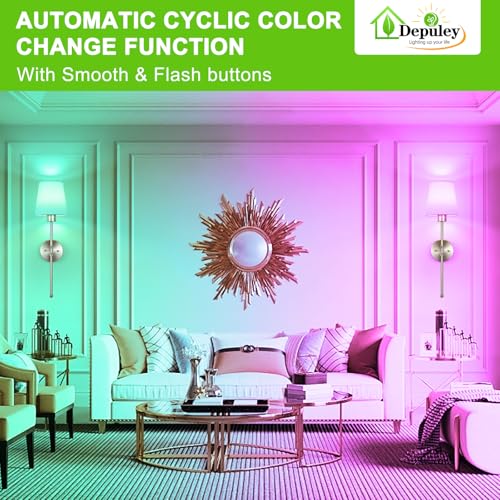 Depuley Battery Operated Wall Sconce: Set of 2 Wireless Wall Lights with Remote for Bedroom - 12 Colors Rechargeable Wall Lamp for Living Room Dining Room Hallway Bathroom Staircases - Nickel 24 Inch - color: Brushed Nickel, size: 24 Inch Set of 2